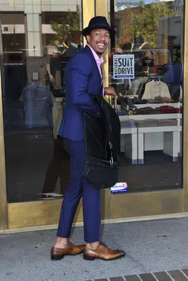 Nick Cannon makes a Suit Drive donation at his local Men's Wearhouse store Nick Cannon makes a Suit Drive donation at his local Men's Wearhouse store