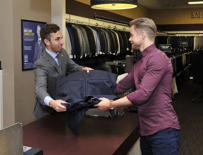 Men's Wearhouse Teams Up With Derek Hough And National Sports Coaches For 10th Annual National Suit Drive Men's Wearhouse Teams Up With Derek Hough And National Sports Coaches For 10th Annual National Suit Drive